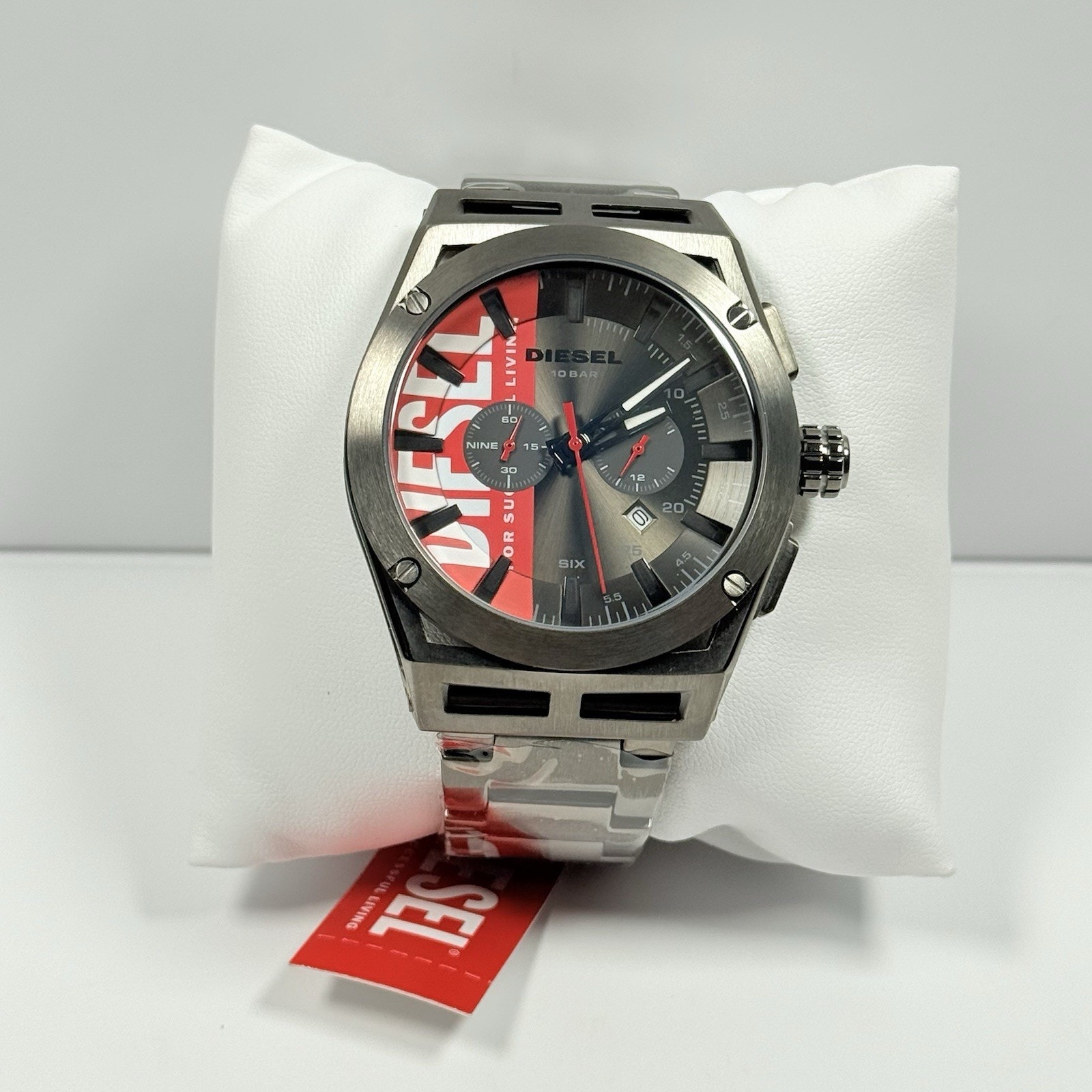 Diesel Timeframe Dz4598 Chronograph Gray Dial Gunmetal Stainless Men's Watch